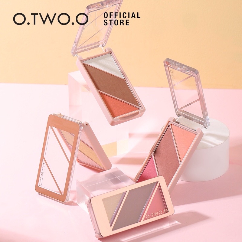 O.TWO.O 3 in 1 Blush Multifunctional Highlight Blush Palette Contouring powder Palette