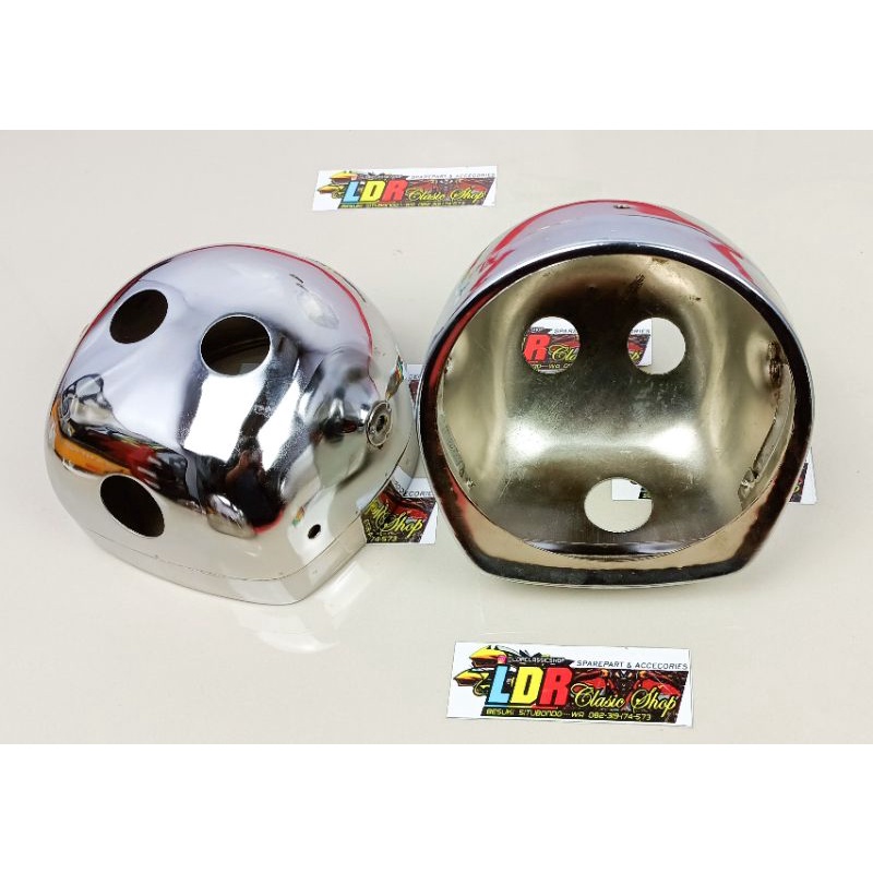 batok lampu vanvan crome PNP daymeker 5.7inch autopal + depo