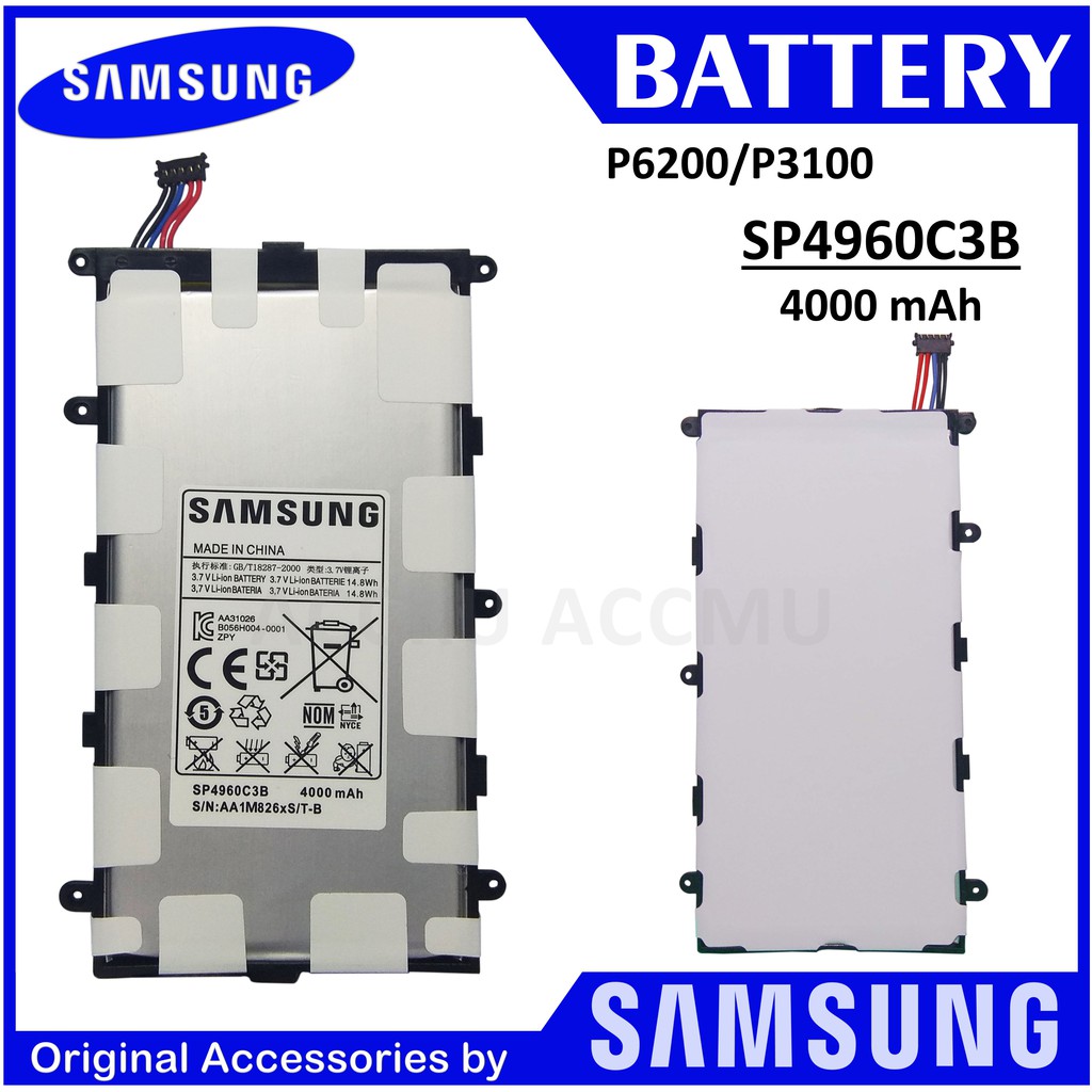 BATERAI SAMSUNG GALAXY TAB2 P3100 BATTERY SAMSUNG P6200 P3100 SP4960C3B ORIGINAL