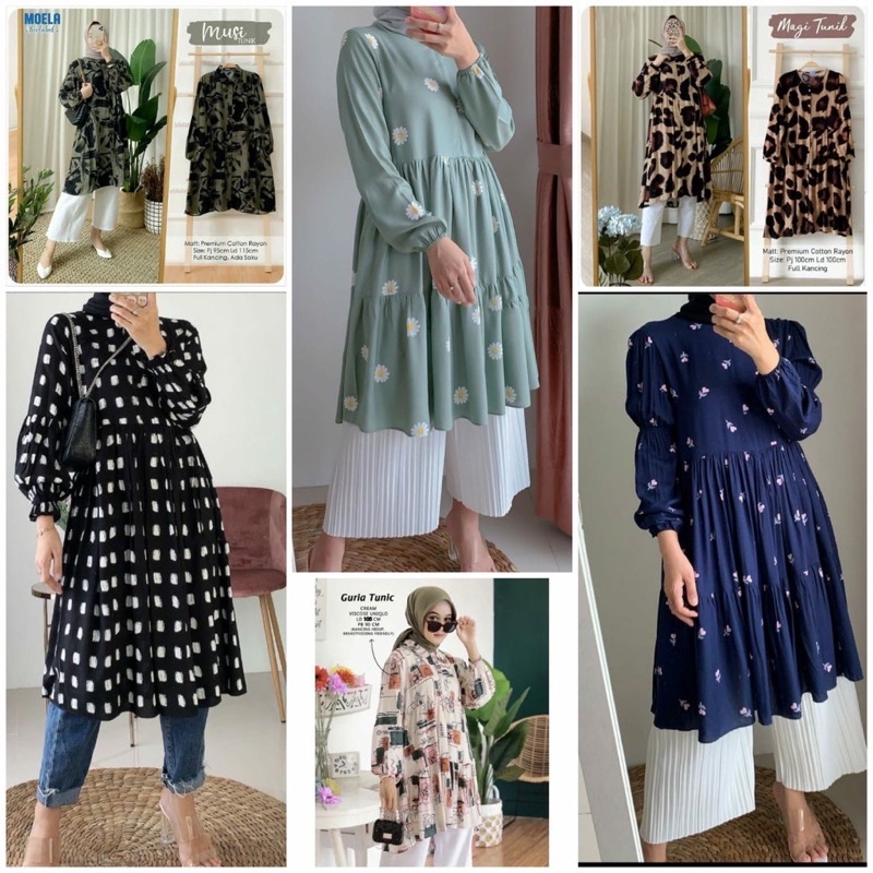TUNIK RAYON VISCOSE PREMIUM MOTIF TERBARU