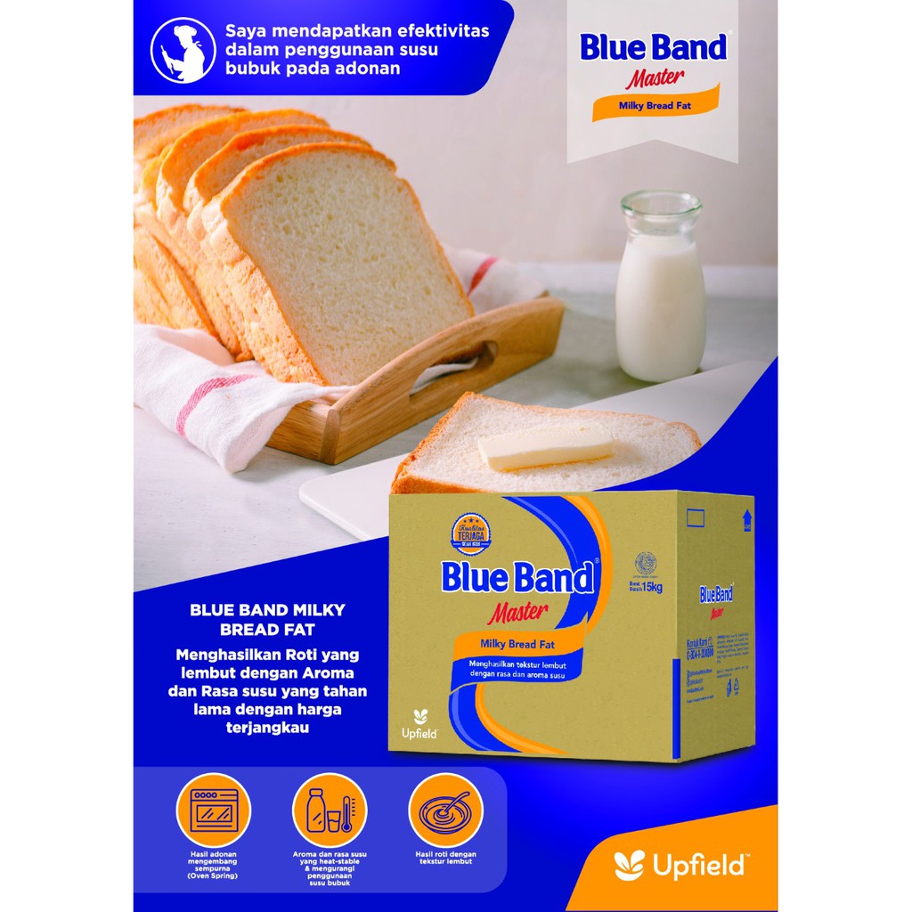 Mentega Putih Blue Band Master Milky Bread Fat Repack 1kg
