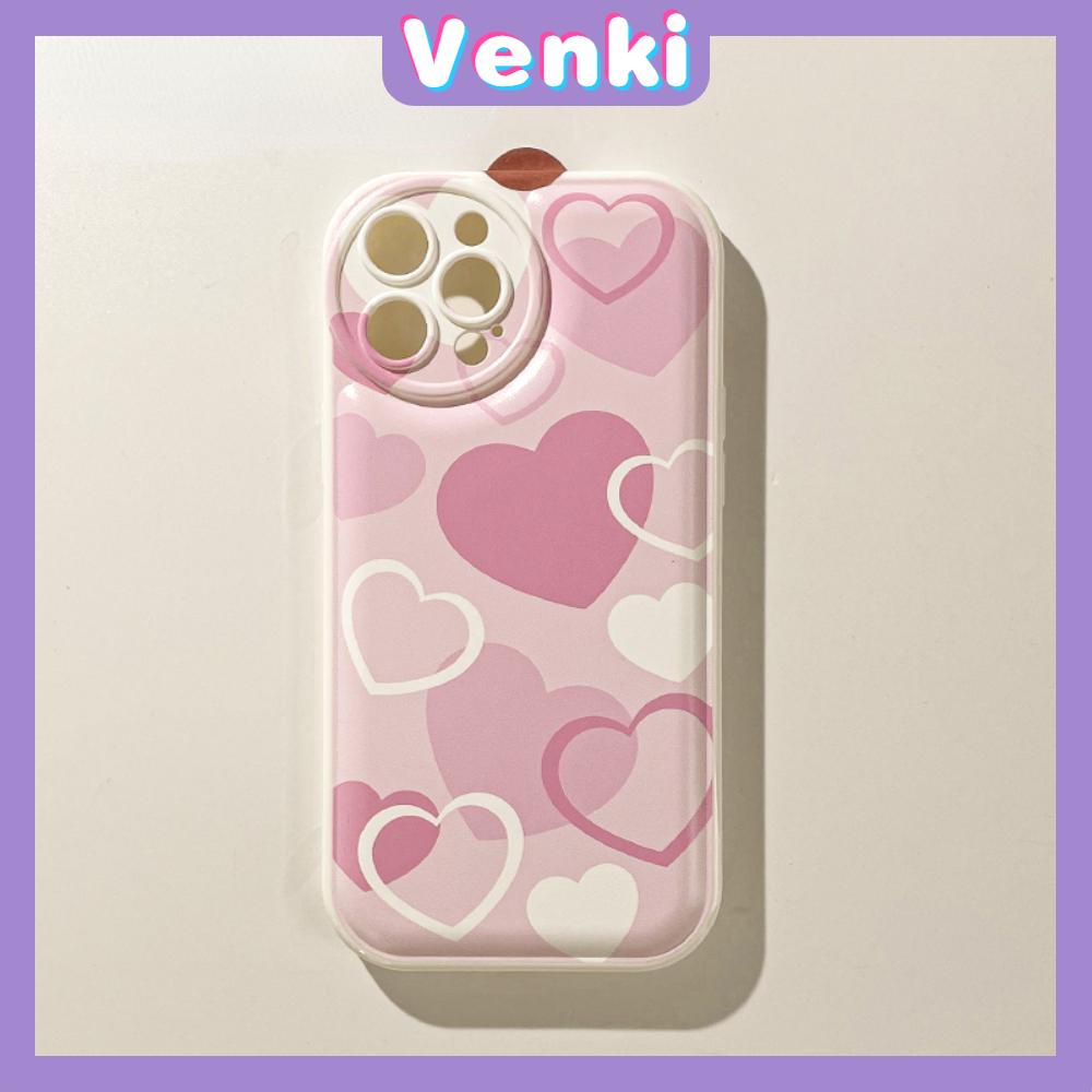 iPhone Case Silicone Soft Case TPU Airbag Shockproof Protection Camera Full Coverage Pink Heart Cute Compatible For iPhone 11 Pro Max 13 Pro Max 12 Pro Max 7Plus xr XS Max