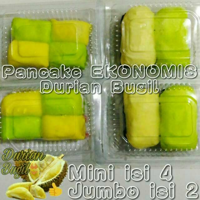 

PANCAKE EKONOMIS Durian Eceran Harga Murah Kemasan Mika Duren Medan Manis Krim Tipis Satuan Lembut