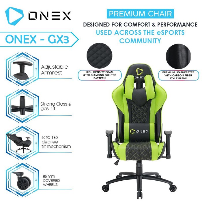 Kursi Kantor gaming Onex premium GX3 - Gaming chair GX-3 - bangku racing