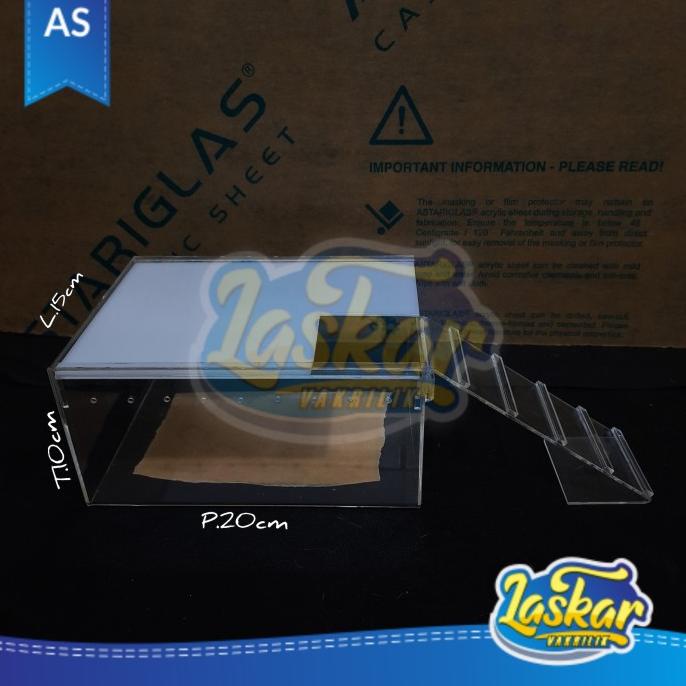 Acrylic tempat hamster+tangga/kandang hamster/tempat mandi hamster