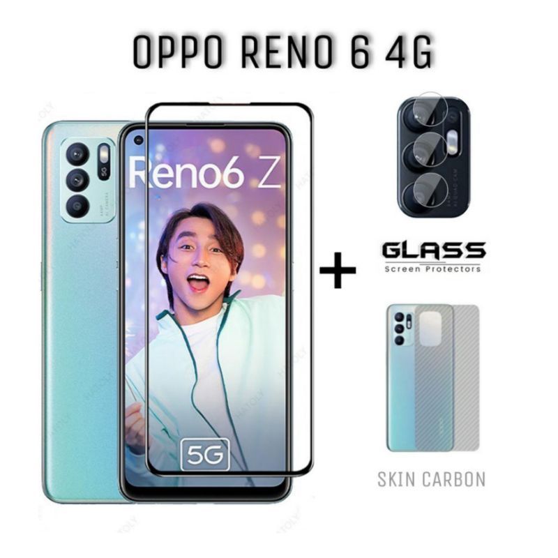 Paket 3IN1 Tempered Glass OPPO RENO 6 4G/5G Reno 7 5G Reno RENO 8 4G 5G RENO 7 4G 7z 5G 5 5G Reno 5f Reno 4 Reno 8t 4G Anti Gores Kaca Full Cover