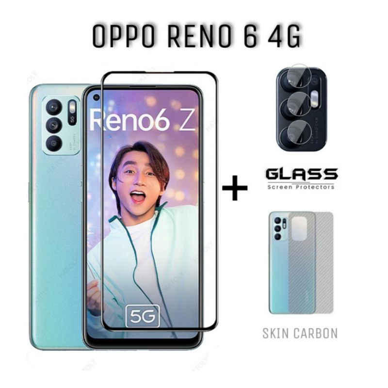 Paket 3IN1 Tempered Glass OPPO RENO 6 4G/5G Reno 7 5G Reno RENO 8 4G 5G RENO 7 4G 7z 5G 5 5G Reno 5f Reno 4 Reno 4f Anti Gores Kaca Full Cover