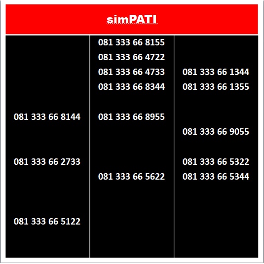 kartu perdana simpati Nomor cantik simpati nomer cantik simpati perdana telkomsel
