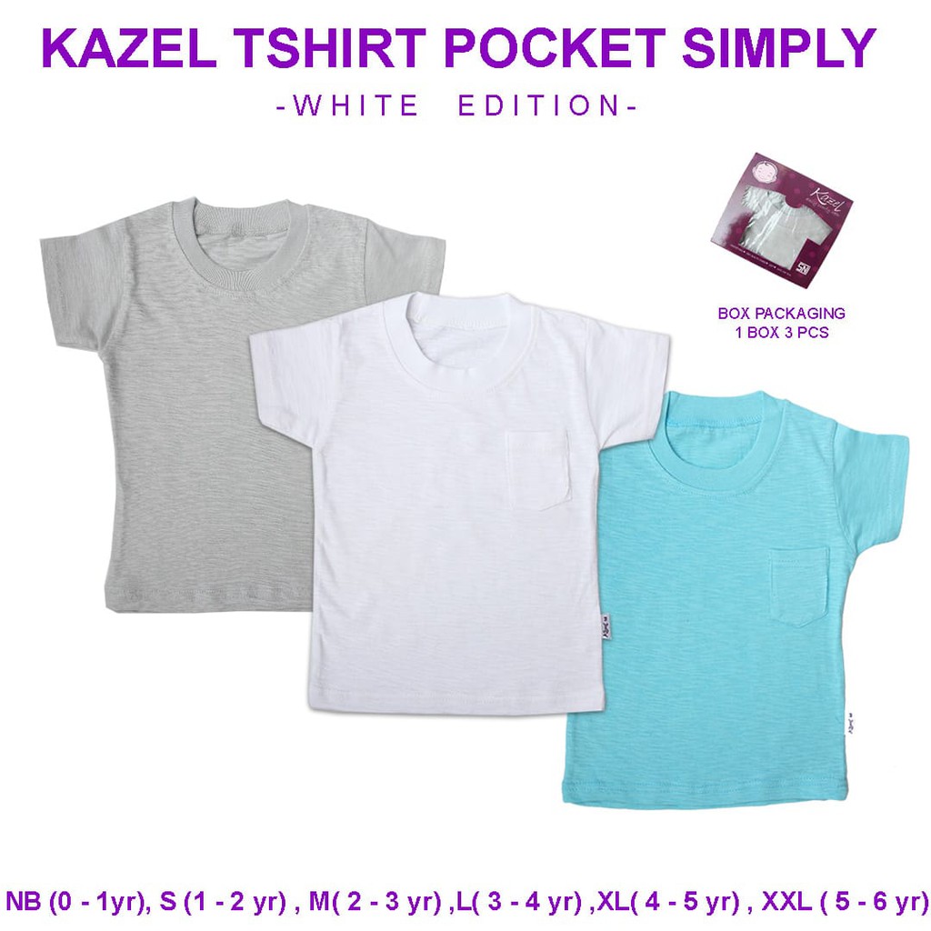 Kazel Tshirt Pocket Simply White Edition CBKS