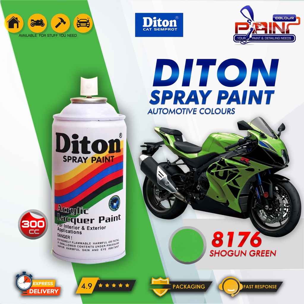 Diton 8176 Shogun Green Cat Semprot/Pylox/Samurai Motor/Helm/Gundam