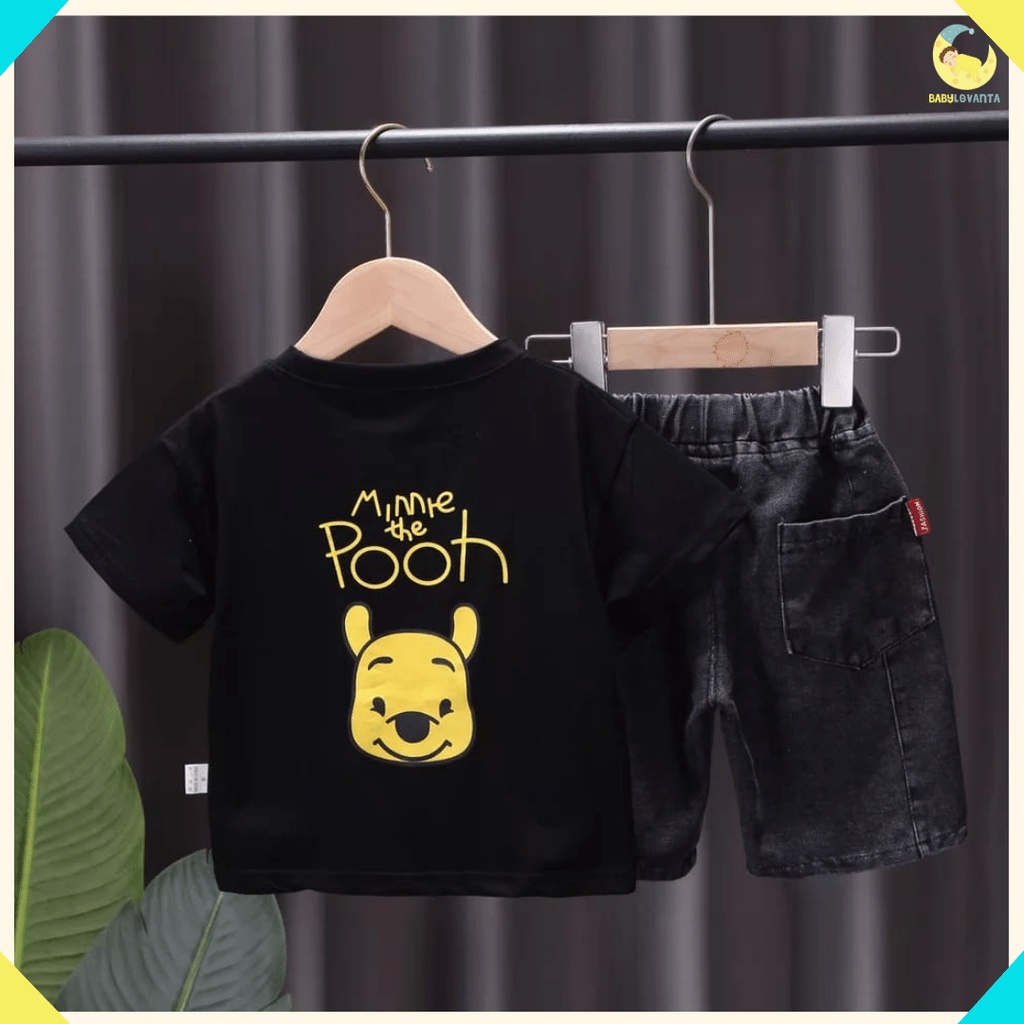 BABYLOVANTA - setelan  korea anak 0-5 tahun motif POOH baju anak lakilaki / stelan anak baju anak impor / outwear sweater anak jaket anak