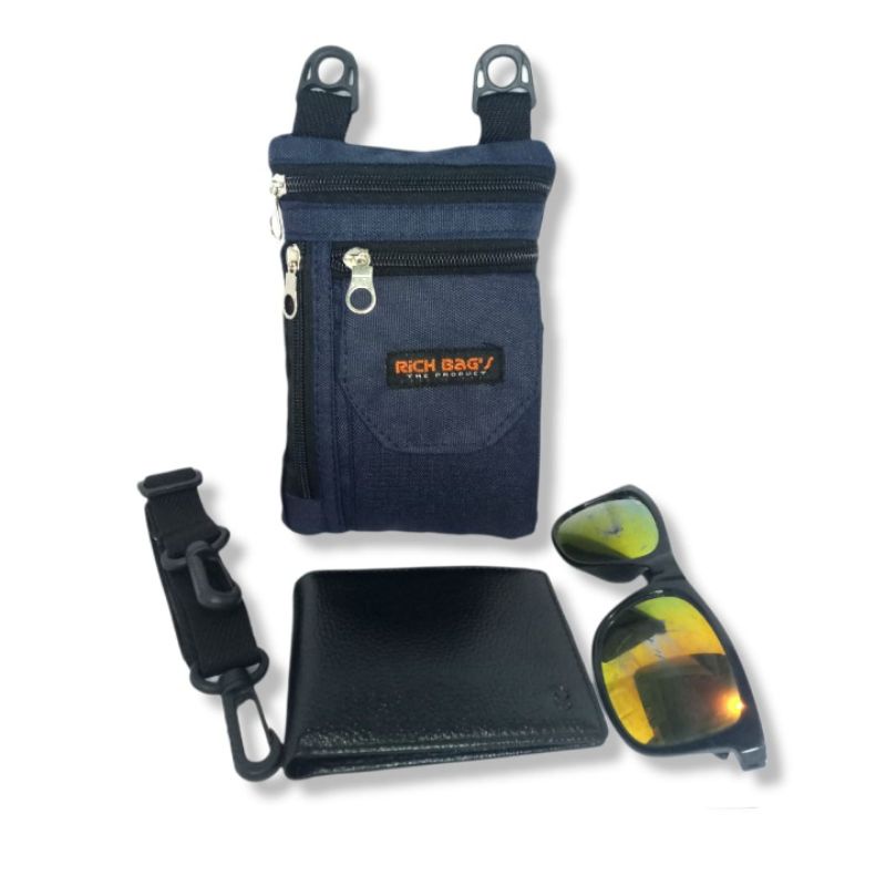 TAS SELEMPANG  PRIA HP TACTICAL 5-6 INCHI TAS SELEMPANG KECIL SLING BAG TAS MINI TAS HP PINGGANG TAS PRIA SARUNG RICH