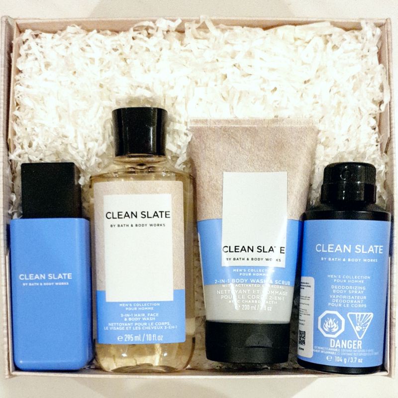 BBW MEN CLEANSLATE GIFT SET PAKET BATH &amp; BODY WORKS