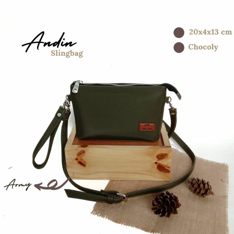 READY ANDIN SLINGBAG CHOCOLY / TAS SLEMPANG  BY BIRU TSABITA