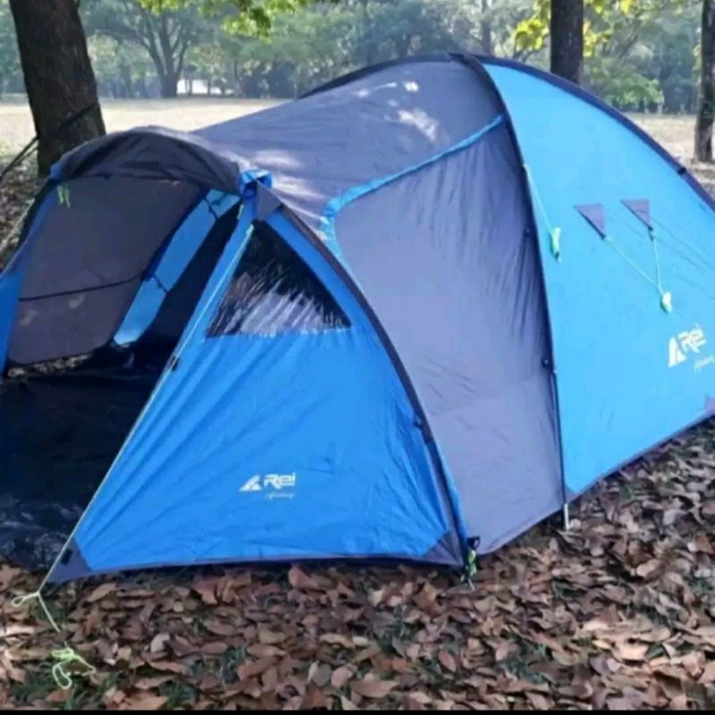 TENDA KEMPING NAIK GUNUNG REI M29 KAPASITAS 4-6 ORANG DOUBLE LAYER ORIGINAL