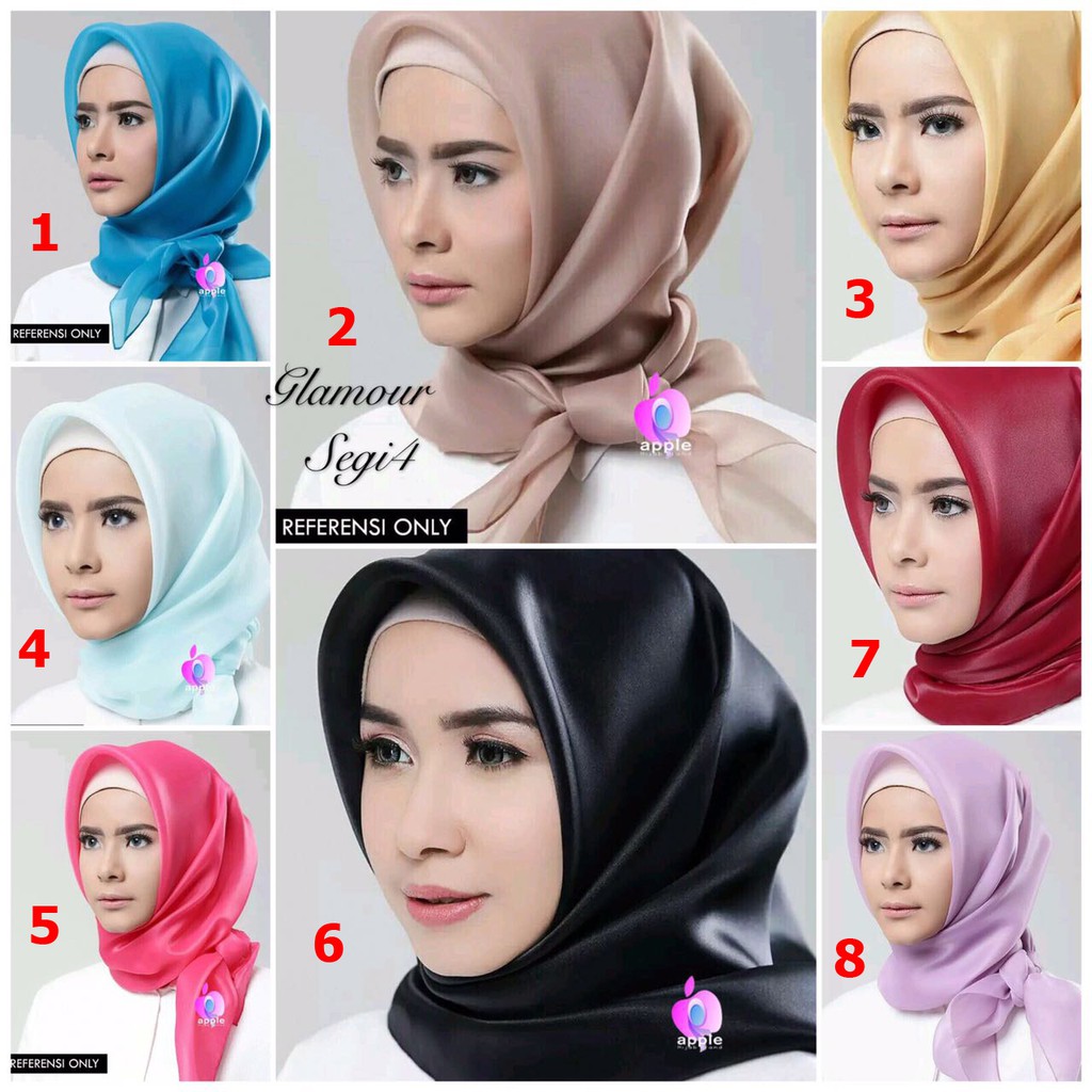 Jilbab Jilbab Segi Empat ORGANZA Cantik Shopee Indonesia