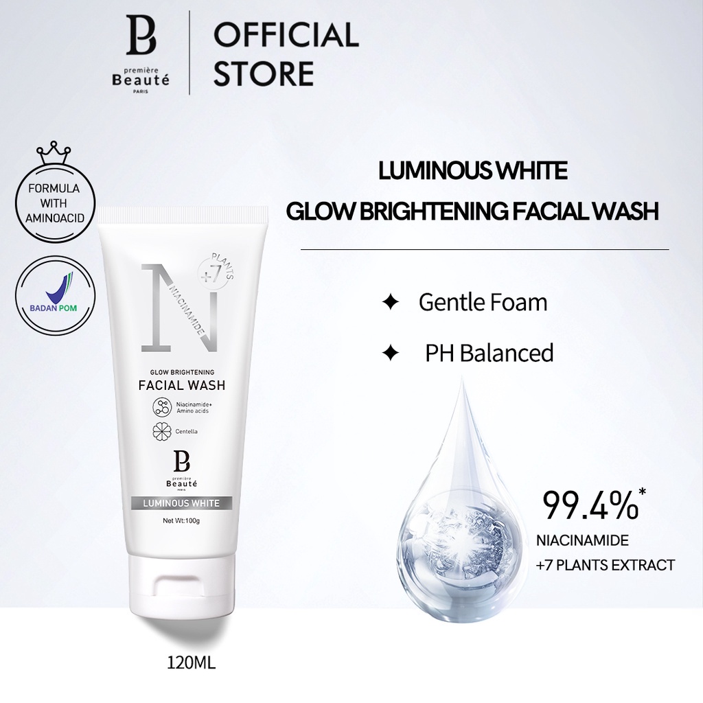 [COD] Premiere Beaute Luminous Brightening Whitening Facial Wash Pembersih Pencerah Wajah Alami - 100g