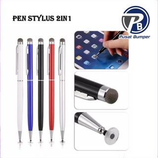 Stylus pen UNIVERSAL 2in1 ballpoint pulpen pena smartphone handphone hp touchscreen touch screen sensitive tablet capacitive PB1354