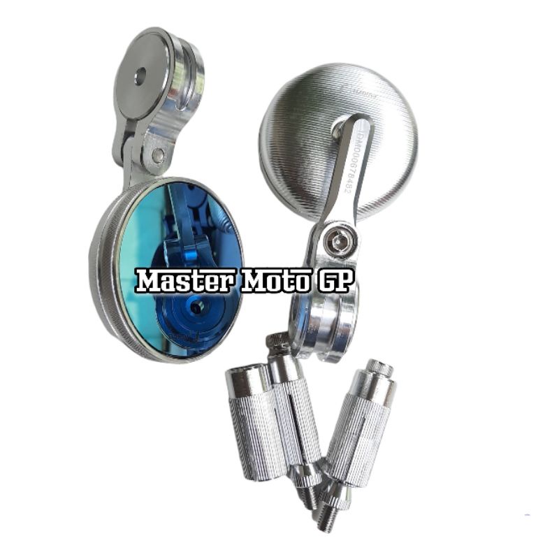 spion jalu 2186 full cnc Rizoma bar end mirror rizoma full cnc black - silver vario beat scoopy vespa scooter retro fino fazzio