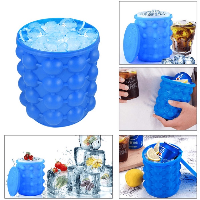 Alat Cetakan Pembuat Es Batu Anti Pecah Ice Cube Silikon GENIE Maker