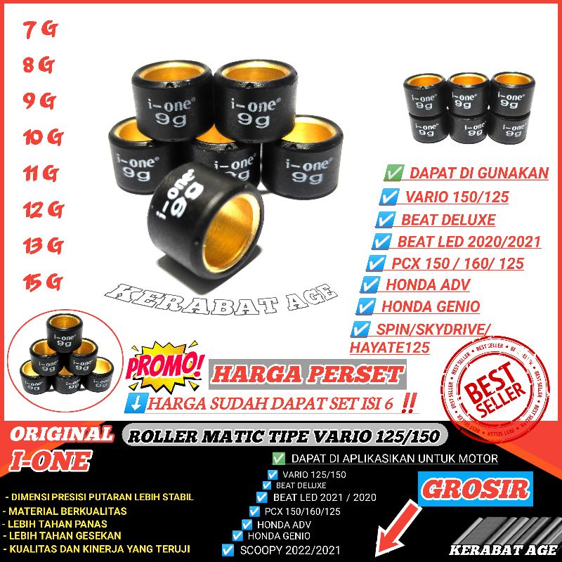 Roller Roler Loler Racing Vario 150 Vario 125 PCX 150 PCX 160 ADV 150 Beat 2020 Led deluxe Genio Scoopy 2021 Spin Skywave SkyDrive 9 10 11 12 13 14 15 Gram Gr Original