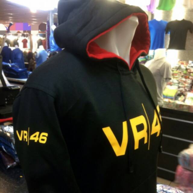 Jaket Valentino rossi warna hitam polos