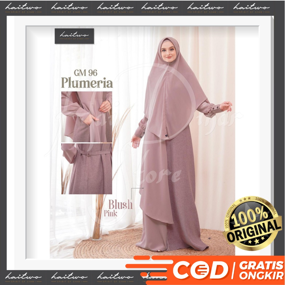 [Baru] Haitwo Gamis Muslimah PLUMERIA GM 96 Ready