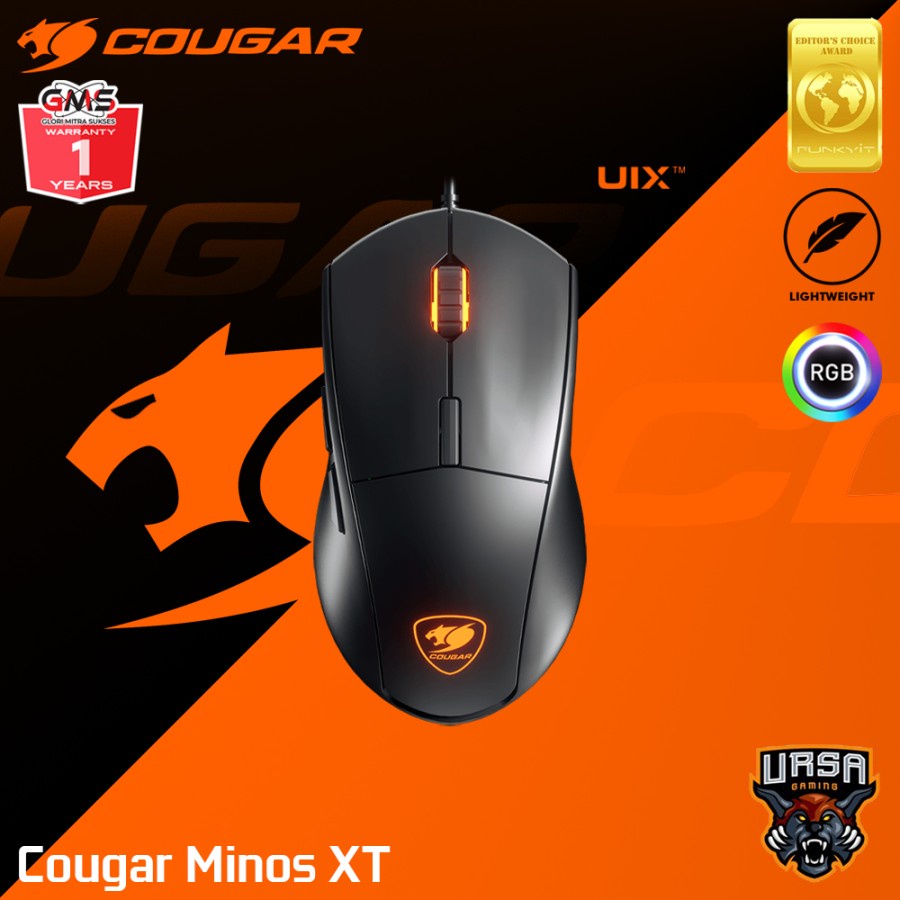 Mouse Cougar Minos XT RGB | Mouse Gaming - XT Black