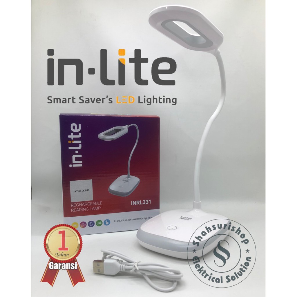 LAMPU BELAJAR LED DESK READING LAMP IN LITE INRL331 RECHARGEABLE