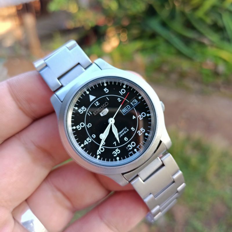 jam tangan seiko 5 SNK809K1 military second/preloved/bekas