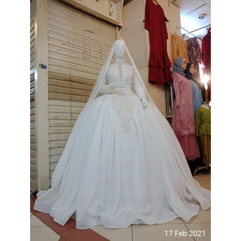 GAUN BARBIE BUSA BEREKOR | BAJU PENGANTIN PRINCESS | GAUN BELIMBING | BAJU PENGANTIN MEWAH