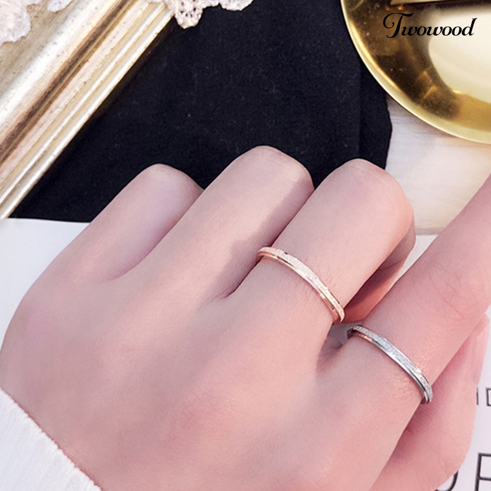 Cincin Bahan Titanium Steel Untuk Pria Dan Wanita