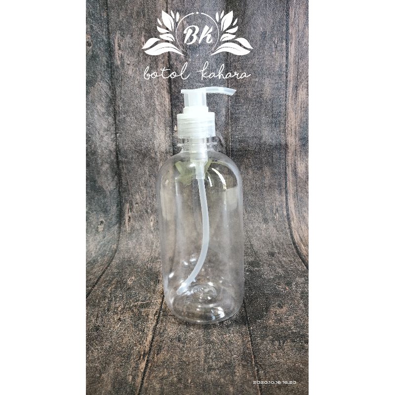 Botol bening 500ml neck 28 - PUMP