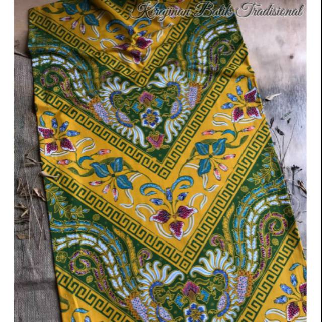 Jual Kain Batik Tulis Motif Iwan Tirta Kuning Hijau Batik Tulis