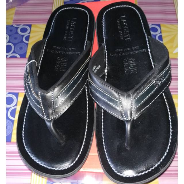 SANDAL PRIA KULIT ASLI MERK LACOSTE
