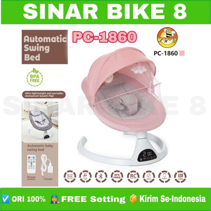 Baby Swing Bed PACIFIC PC 1860 Kasur Ayun Anak Bayi Otomatis