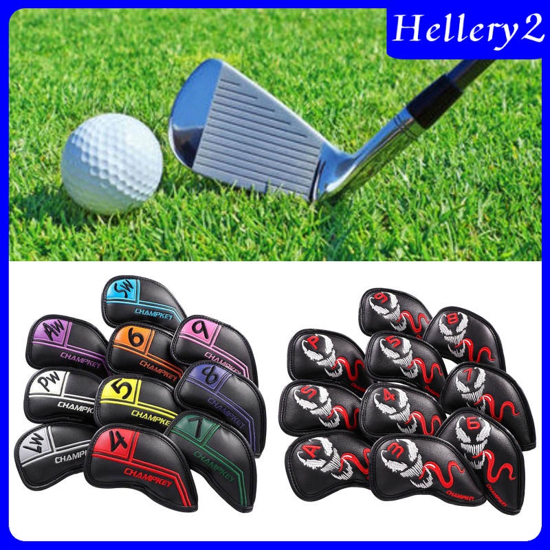 [HELLERY2] 10x Golf Iron Covers Headcovers Club Multicolor Waterproof Protector