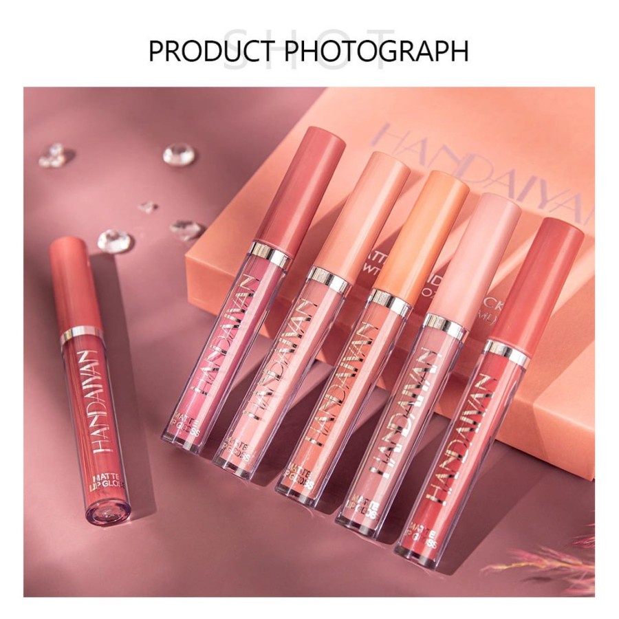 Lip Gloss Matte Waterproof HANDAIYAN Liquid Matte Waterproof Lipstick Lipstik Bibir Merah