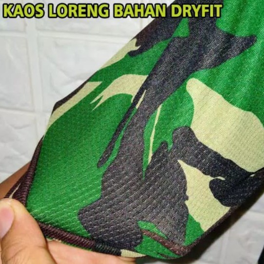 KAOS LORENG TNI DRYFIT DRIFIT MALVINAS BAHAN ADEM