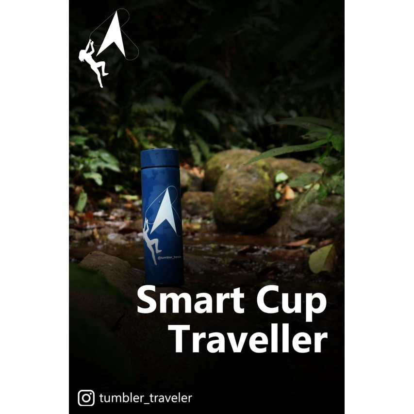 Tumblr Botol Tempat Minum Aesthetic Stainless SteelTumbler Termos Mini Kopi Kecil Air Panas 500ml Thermos Pengukur Suhu Bottle Travelling Traveler Jalan Jalan Wisata Smart Cup