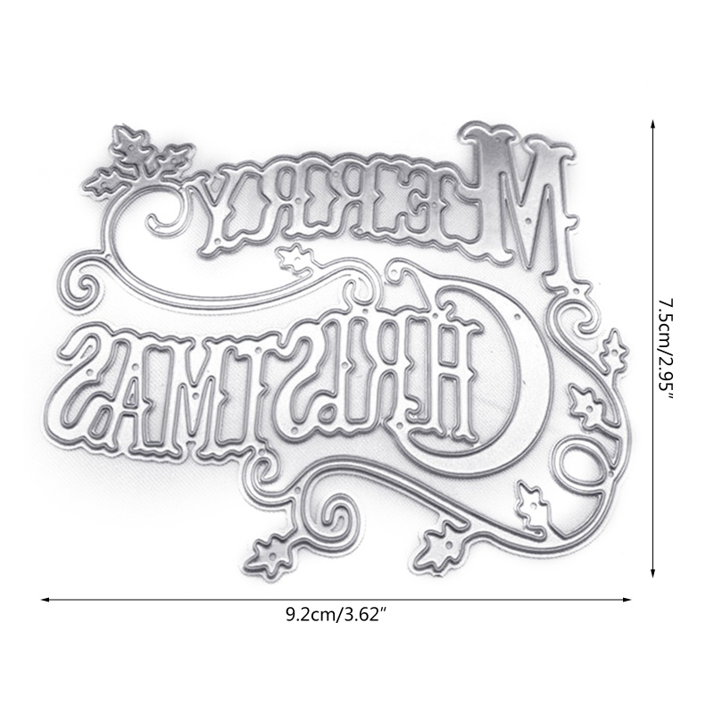 Cetakan Stensil Cutting Dies Motif Tema Natal Bahan Metal Untuk Scrapbook / Craft Diy