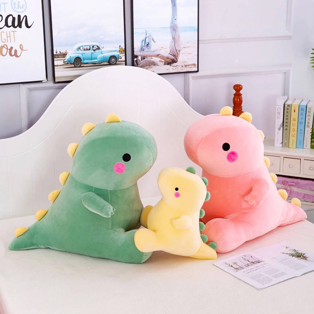 Boneka Bantal Karakter Dinosaurus/Bantal Sofa Empuk/Bantal Tidur Lucu Dan Imut Bahan Halus Lembut