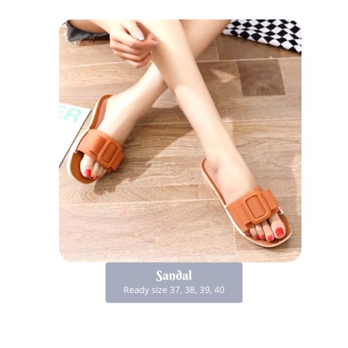 DLA - SANDAL WANITA SELOP TALI KARET SENDAL SLOP TALI JELLY CEWE BALANCE 6688-2
