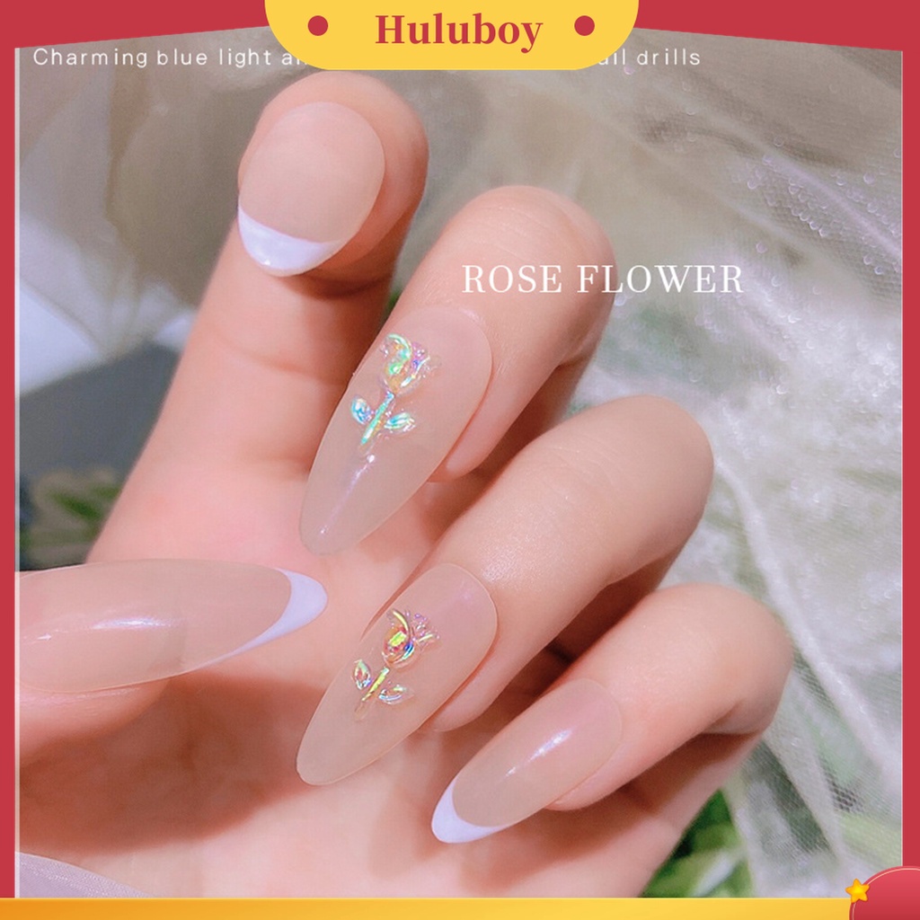 Huluboy Huluboy♡ 30pcs / Set Ornamen Bunga Mawar 3D Bahan Resin Untuk Dekorasi Manicure