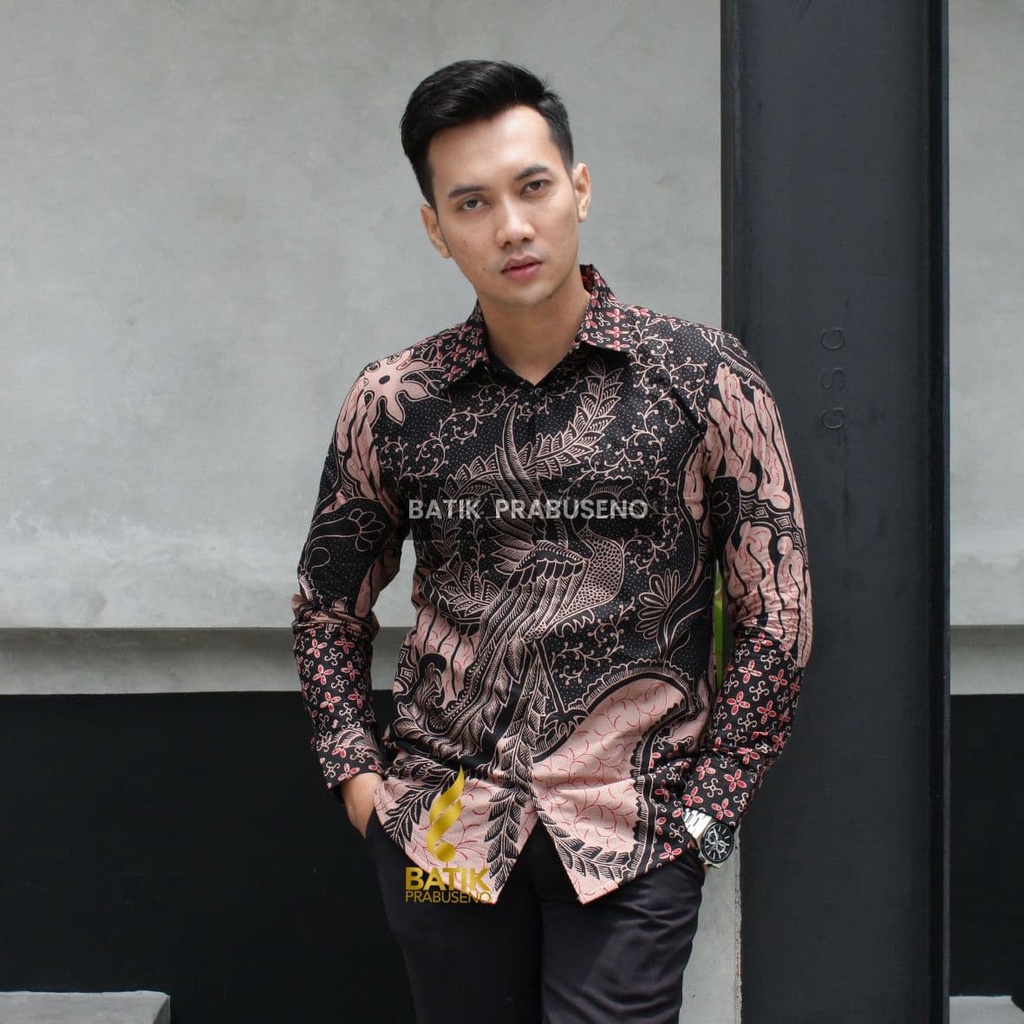 Kemeja Batik Pria Slimfit Lengan Panjang Original Batik Prabuseno Batik Couple Seragam Batik Seragam