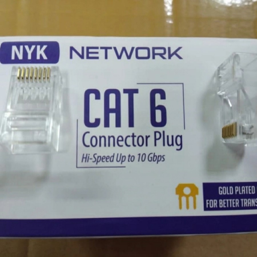 RJ45 CAT 6 NYK CONNECTOR RJ 45 FTP CAT6 ISI 50PCS RJ45 CAT6 FTP