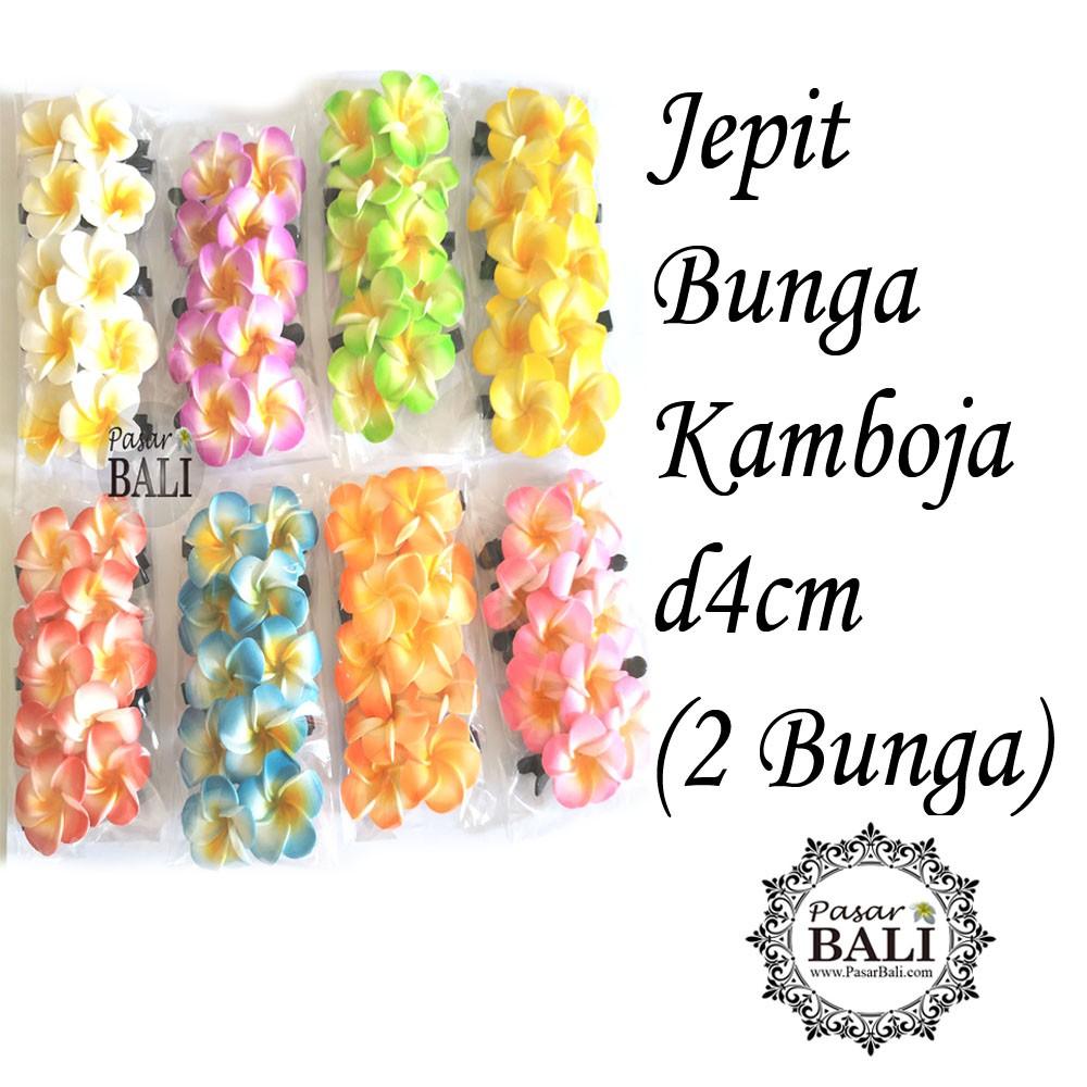 Jepit Rambut Bunga Kamboja Uk. XS - 2 Bunga | Aksesoris Rambut khas Bali