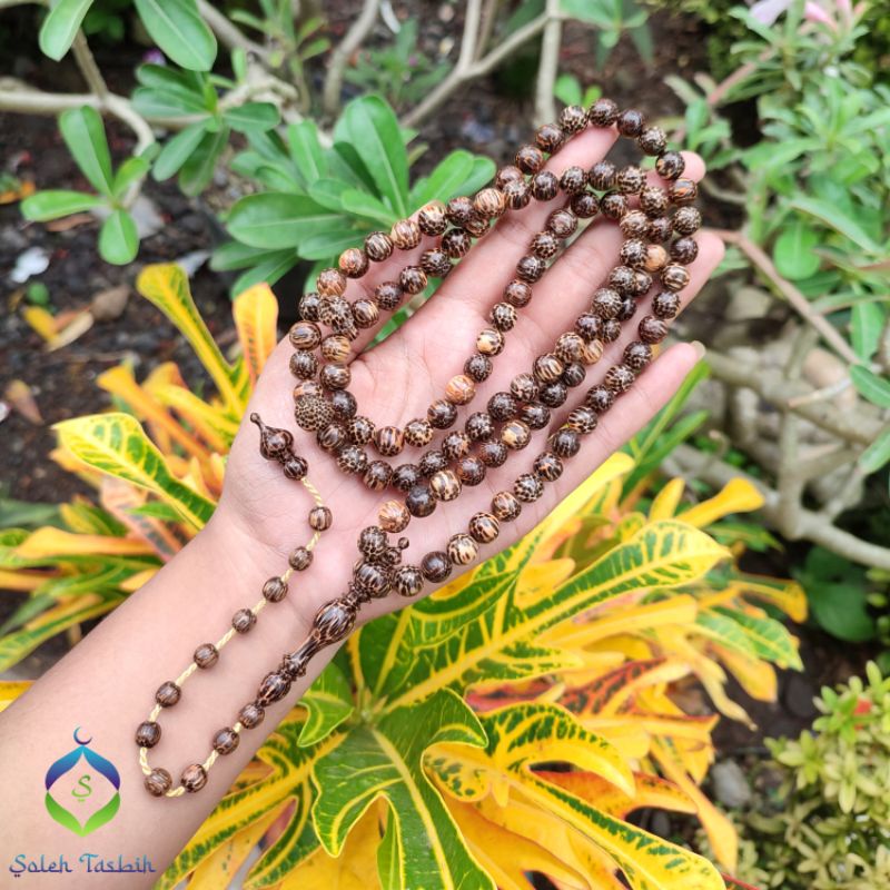 Tasbih Kayu Liwung Macan Size 9mm_Tasbih Muslim 99 Butir