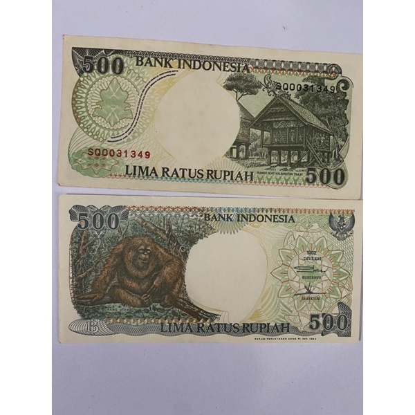 uang kuno 500 rupiah tahun 1992