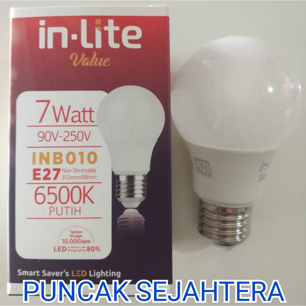  Lampu LED Inlite  7w 7 watt bulb INB010 7W In Lite  Shopee 